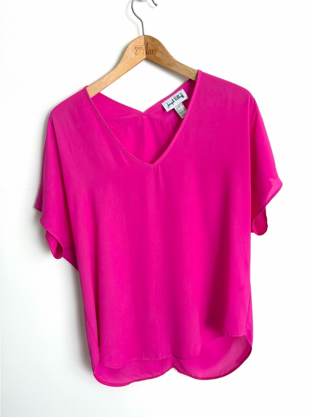 Joseph Ribkoff - Barbiecore Chiffon Blouse - Size 8